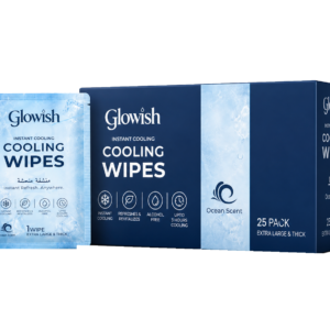 Glowish Instant Cooling Wipes – Ocean Scent – 25 Pack
